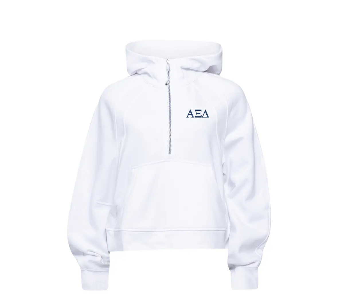 Alpha Xi Delta Lululemon Scuba Oversized Half-Zip Hoodie - White 1