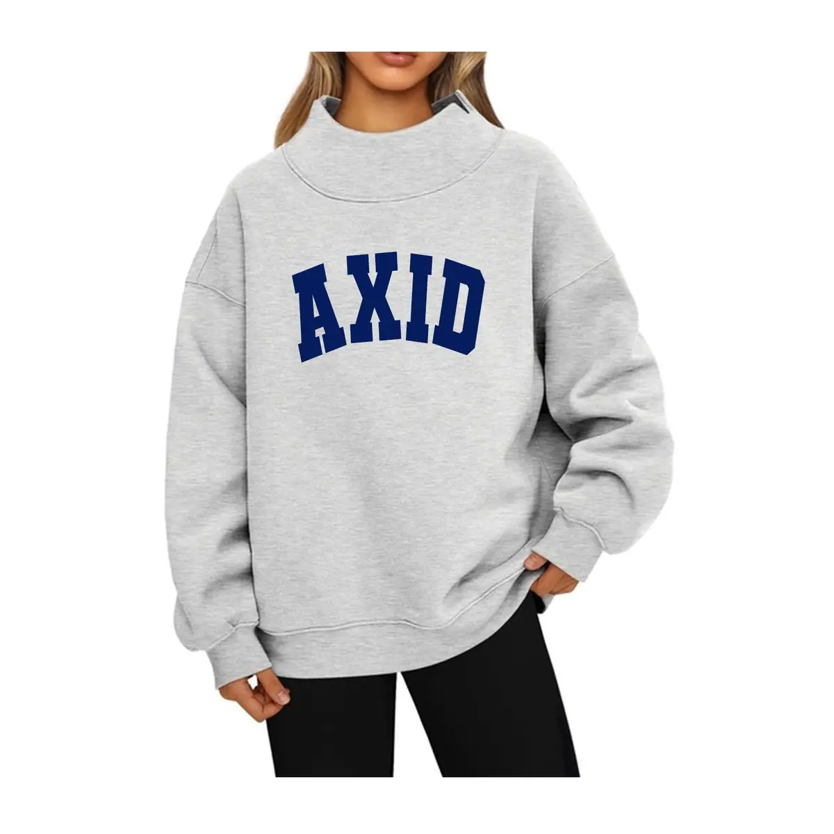 Alpha Xi Delta Mock Neck Sweatshirt - Axid 1