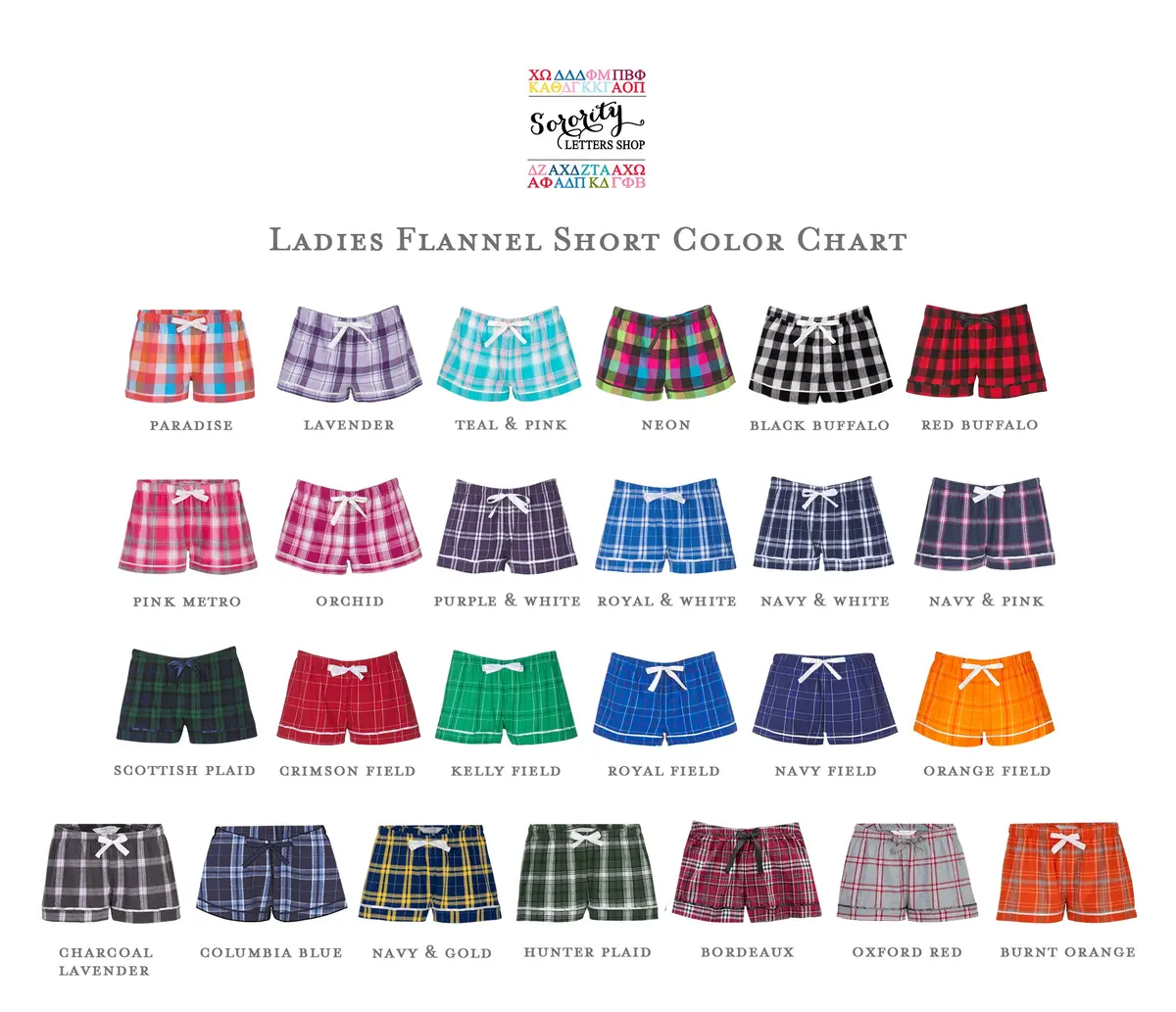 Kappa Alpha Theta Flannel Boxer Shorts 6