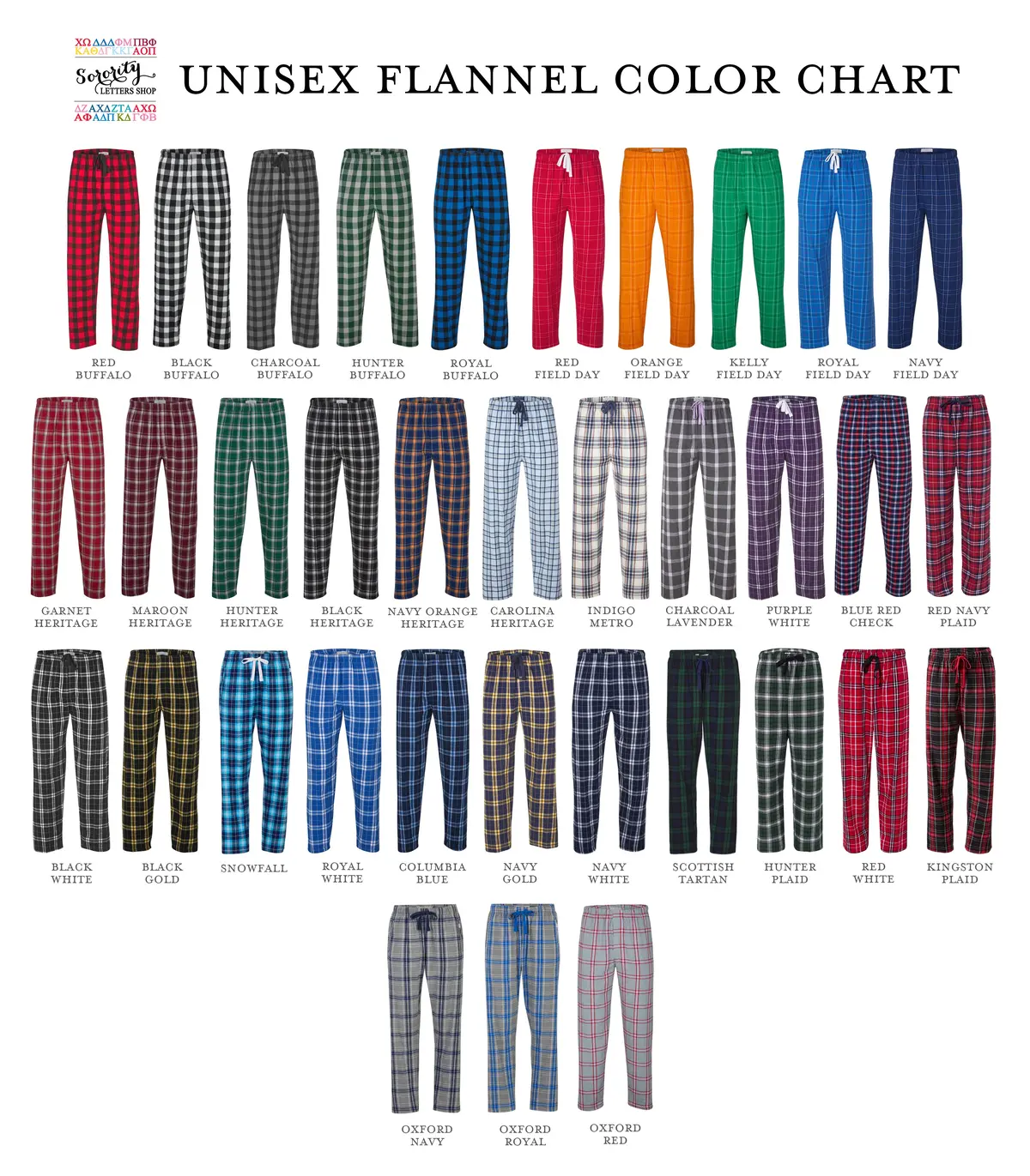 Delta Delta Delta Flannel Pants - Tri Delta Sorority Printed Pj Pants 7