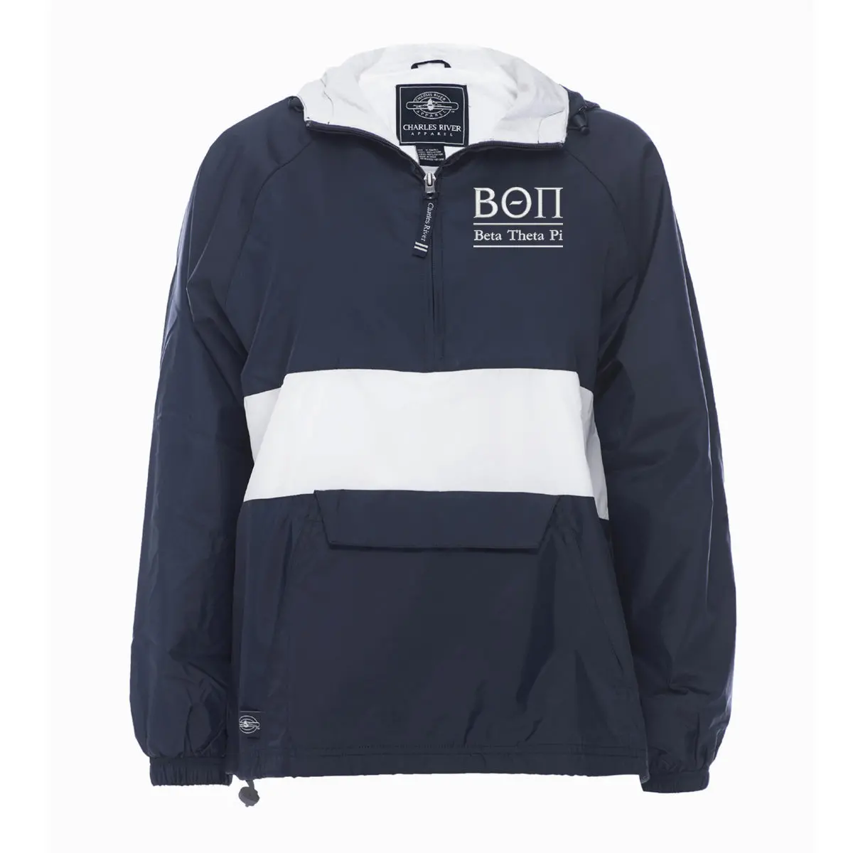 Beta Theta Pi Rugby Striped Lined Windbreaker 1