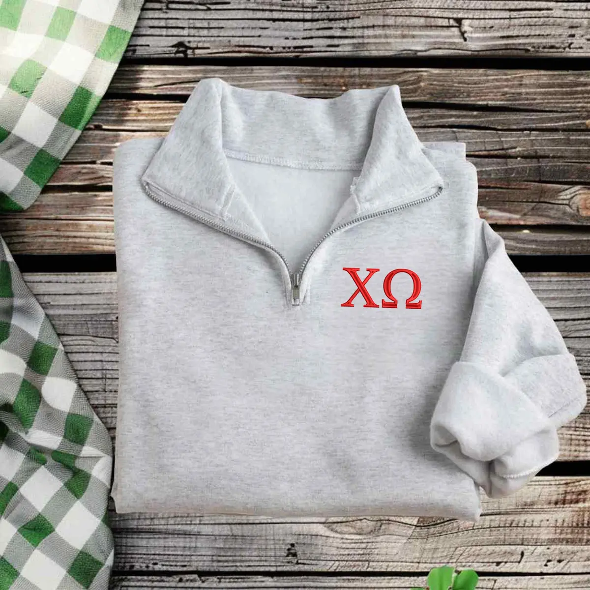 Chi Omega Qzip Sweatshirt 1