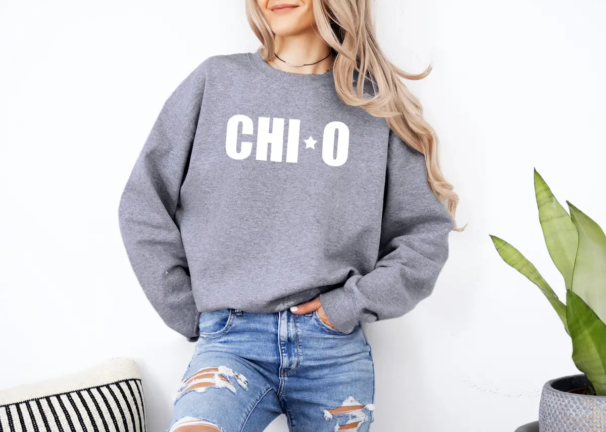 Chi Omega Crewneck Sweatshirt - Stars 1