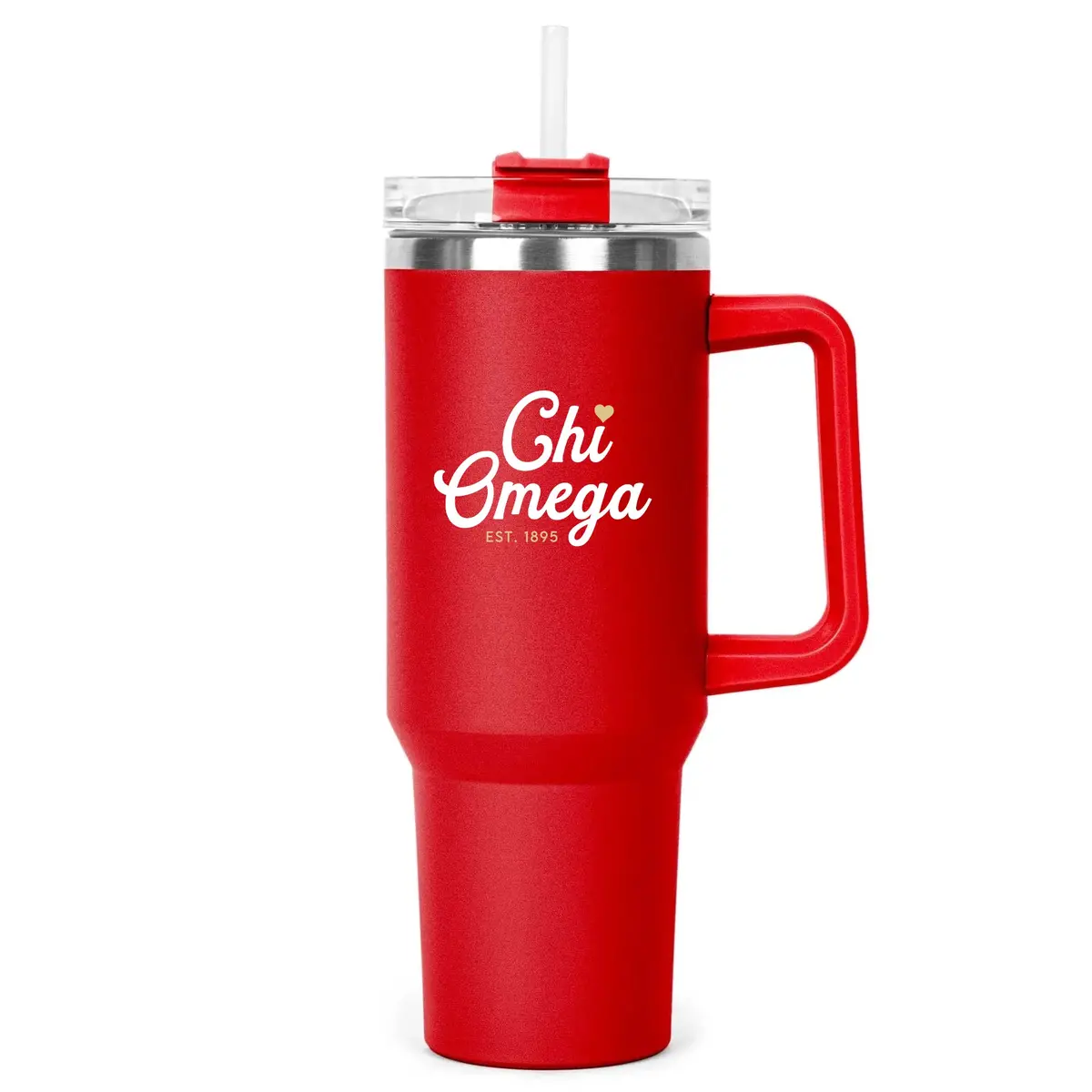 Chi Omega 40 Oz Tumbler With Straw 1
