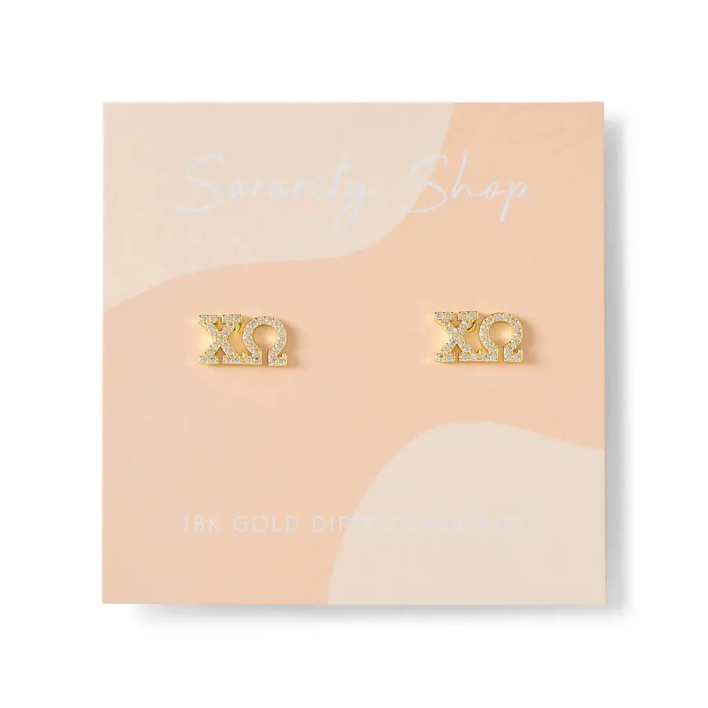 Chi Omega Stud Earrings 1