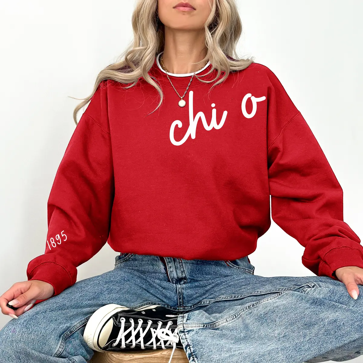 Chi Omega 1895 Avenue Crewneck 1