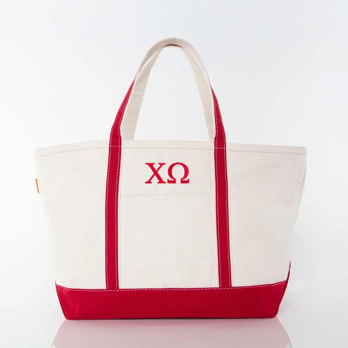 Chi Omega Large Canvas Tote Bag 1