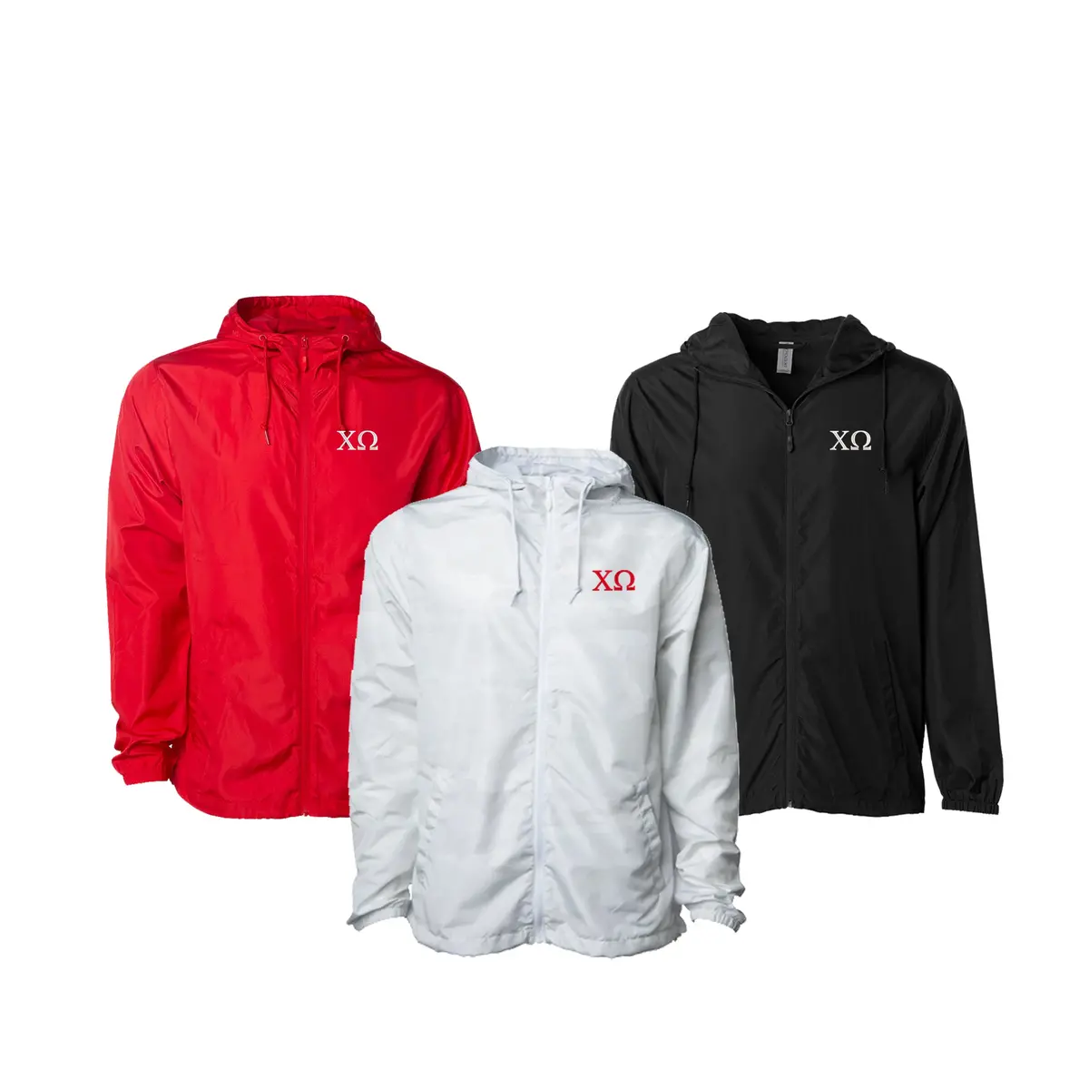 Chi Omega Windbreaker Jacket - Letters 1
