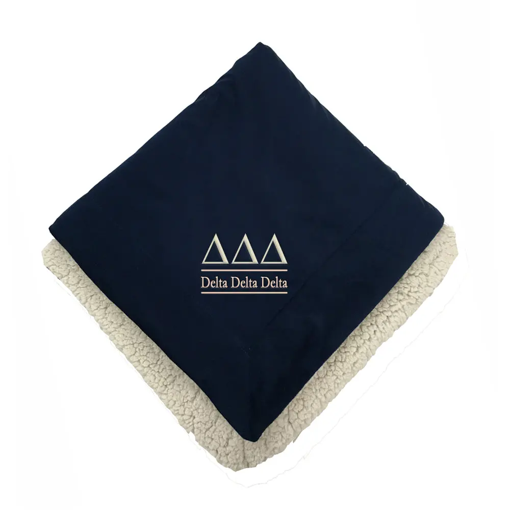 Delta Delta Delta Sherpa Throw Blanket 1