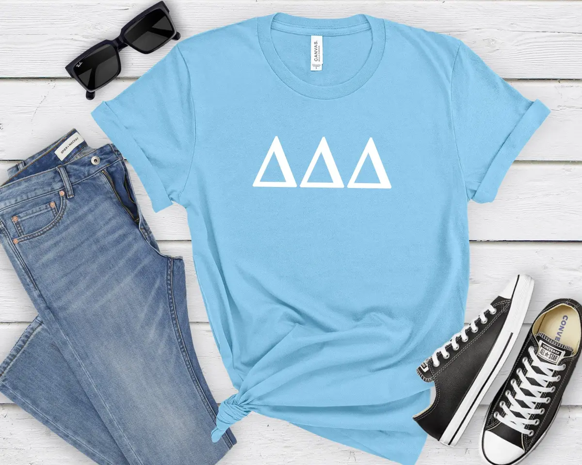 Delta Delta Delta Short Sleeve T-Shirt - Greek Letter Tee 1