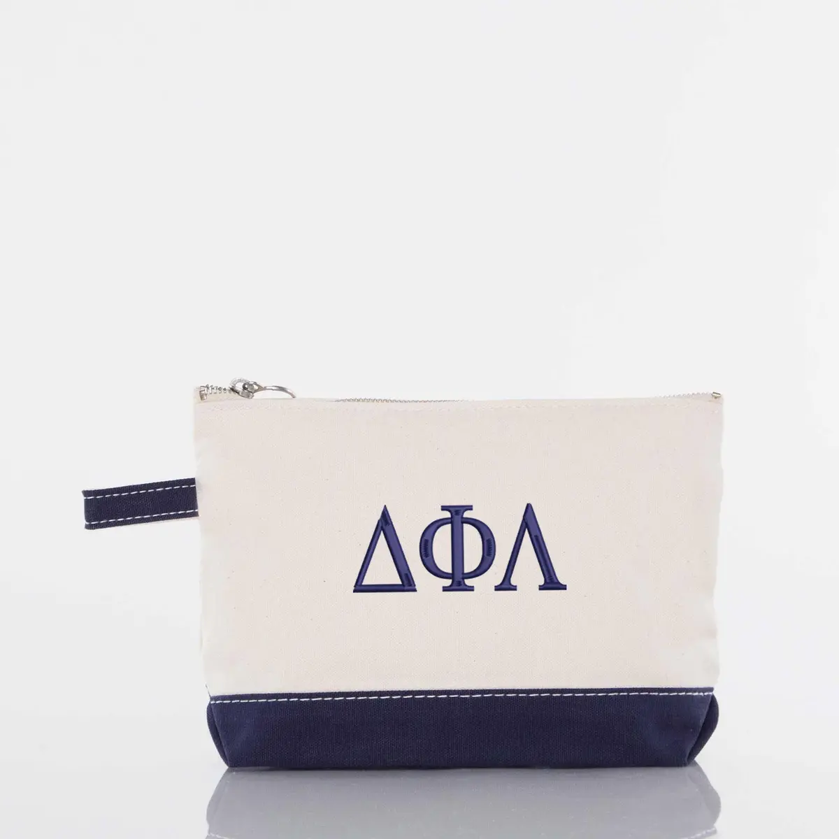 Delta Phi Lambda Canvas Cosmetic Bag 1