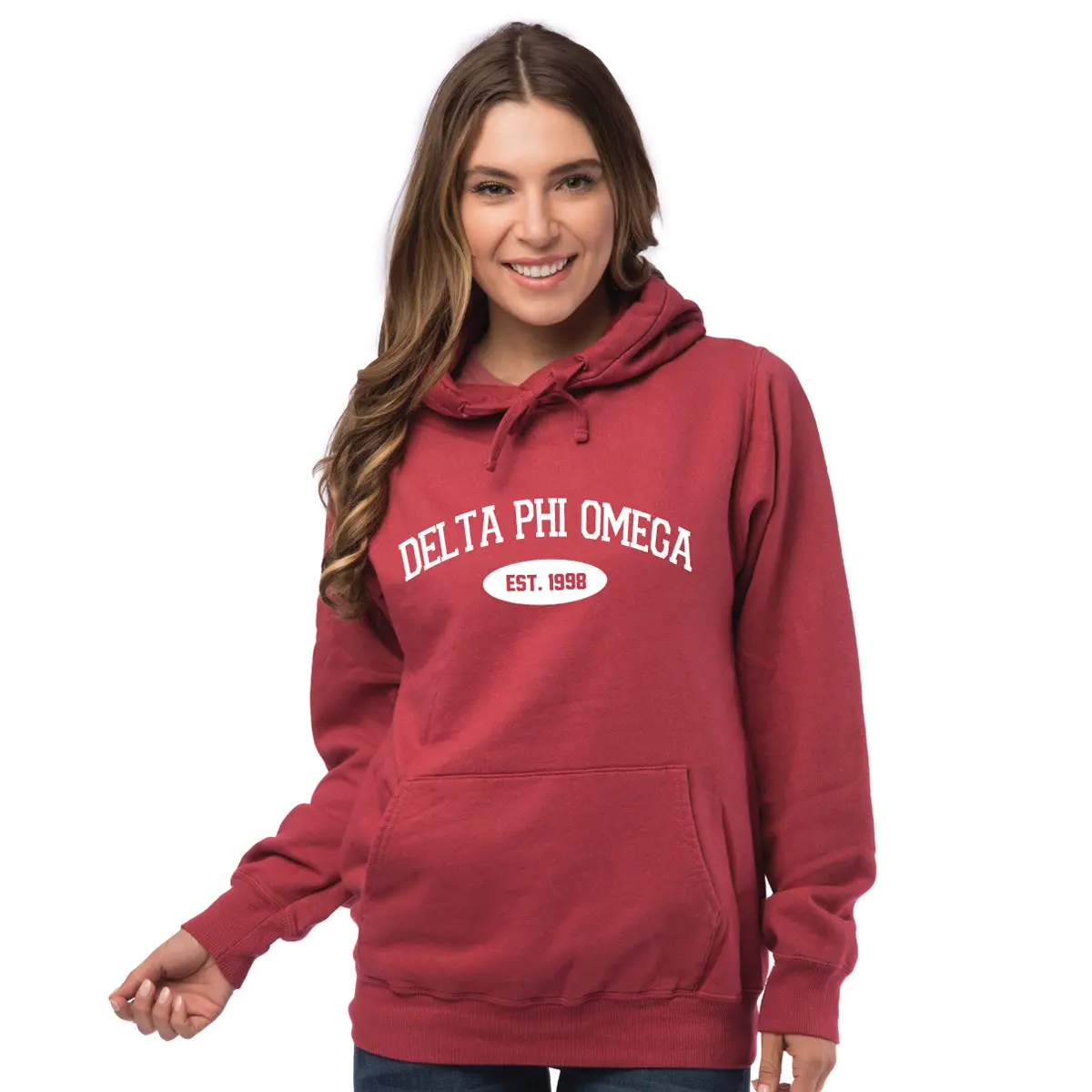 Delta Phi Omega Hooded Pullover Vintage Sweatshirt 1