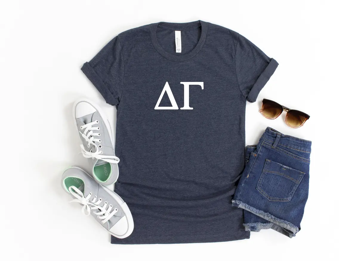 Delta Gamma Short Sleeve T-Shirt - Greek Letter Tee 1