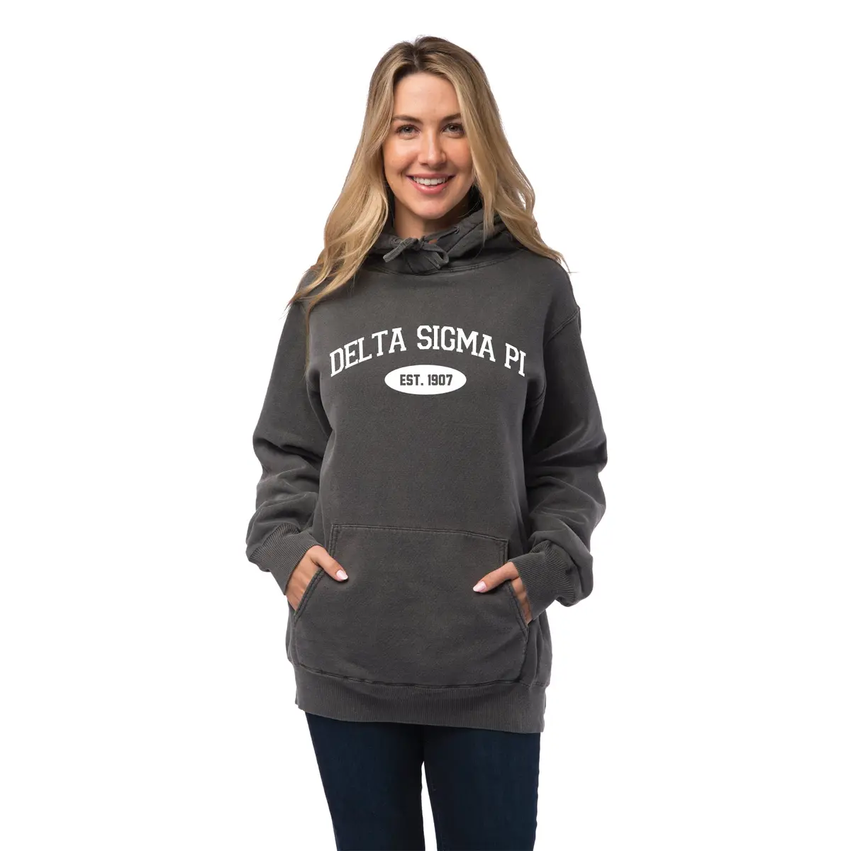 Delta Sigma Pi Hooded Pullover Vintage Sweatshirt 2