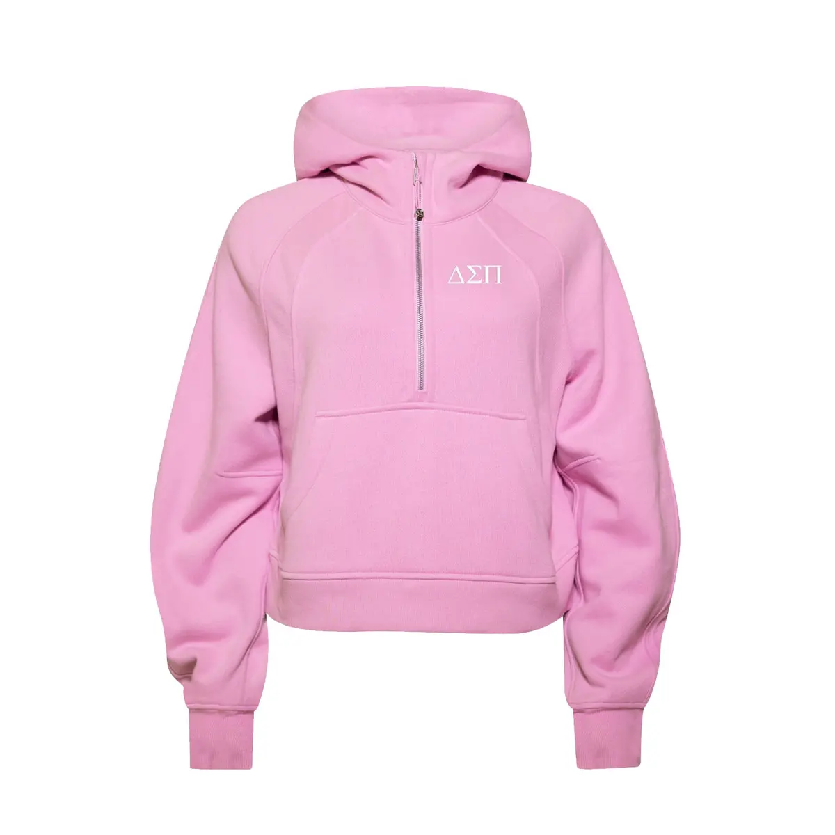 Delta Sigma Pi Lululemon Scuba Oversized Half-Zip Hoodie - Pink Frosting 1