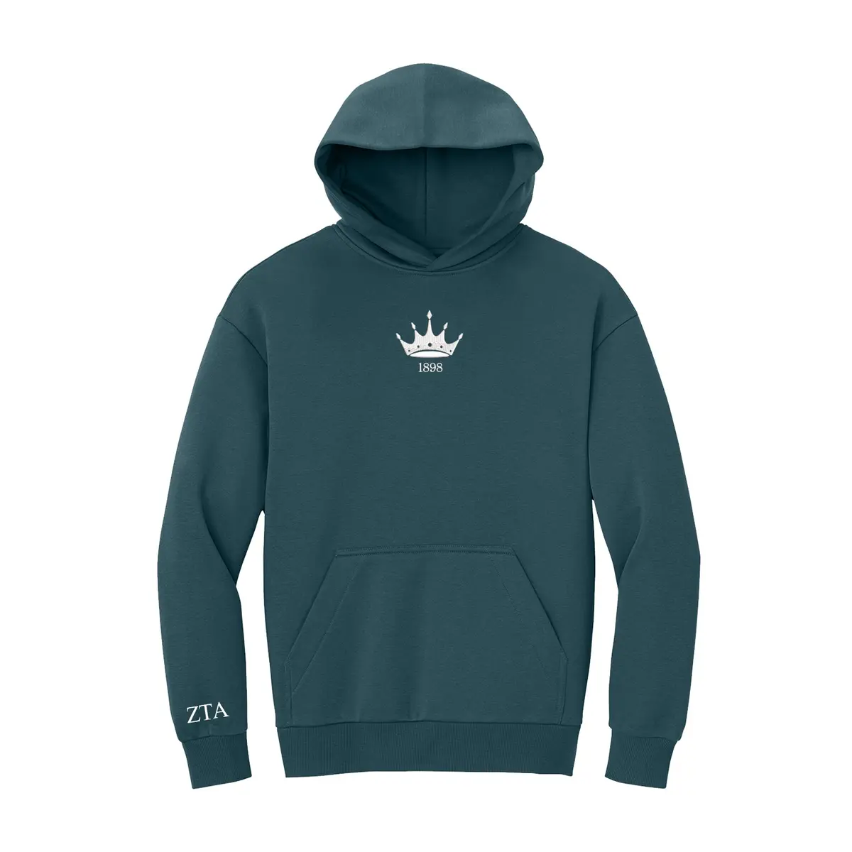 Zeta Tau Alpha Heavyweight Fleece Hoodie - 1898 Crown 1