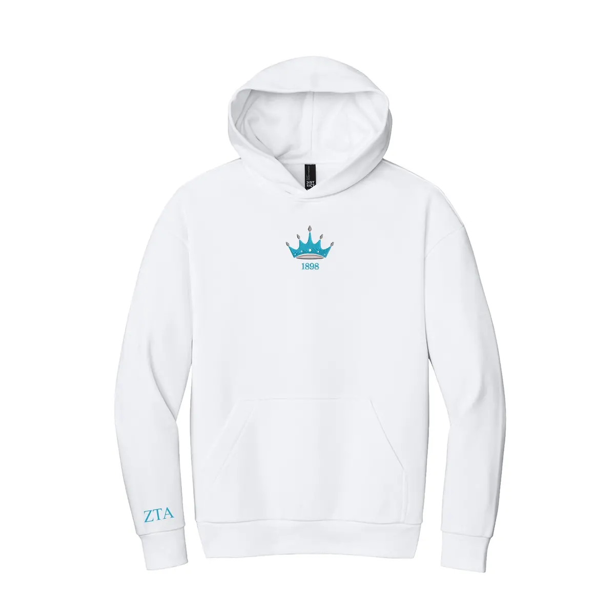 Zeta Tau Alpha Heavyweight Fleece Hoodie - 1898 Crown 1