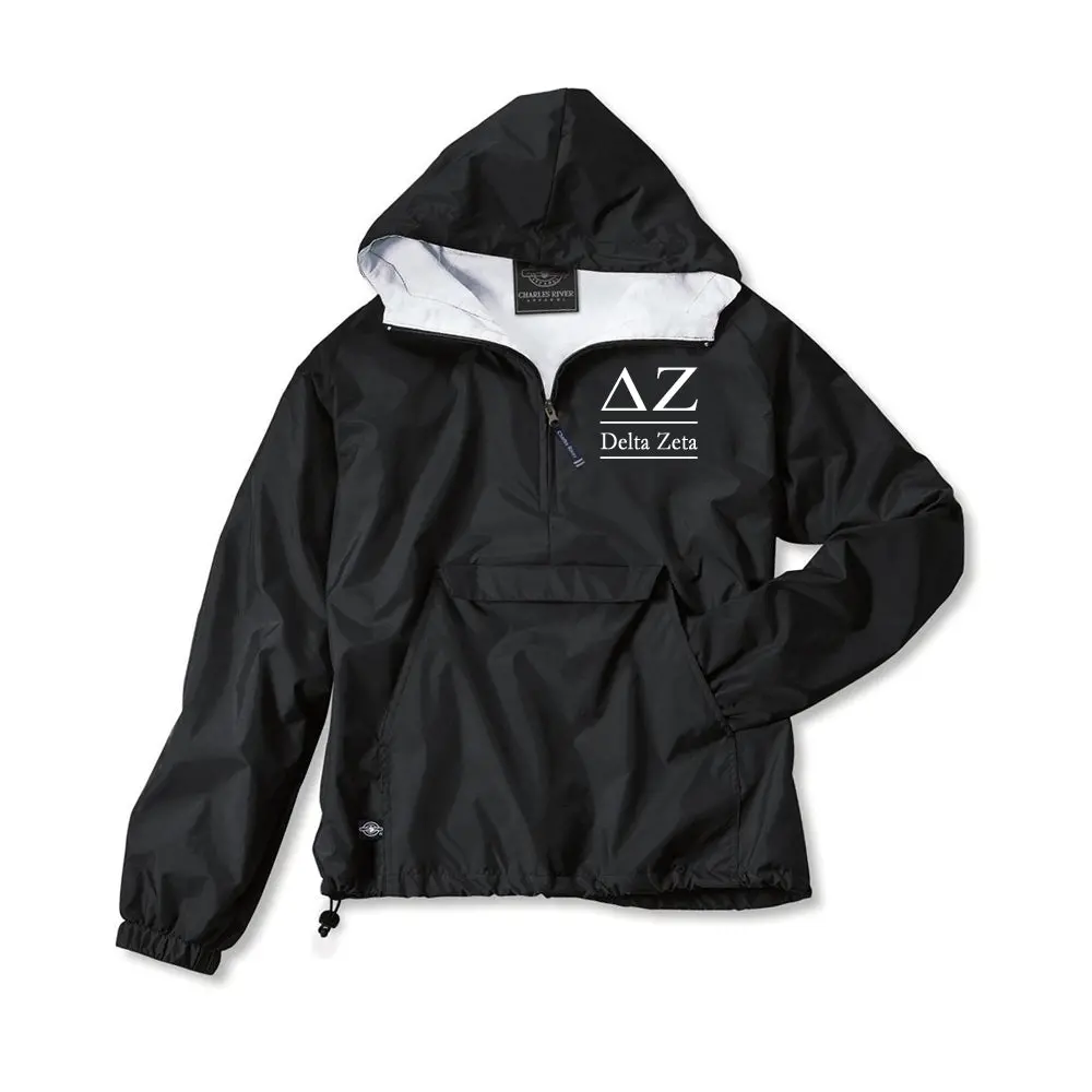 Delta Zeta Classic Solid Pullover Windbreaker - Lined 1