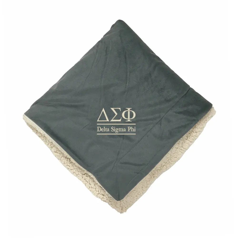 Delta Sigma Phi Sherpa Lined Blanket 1