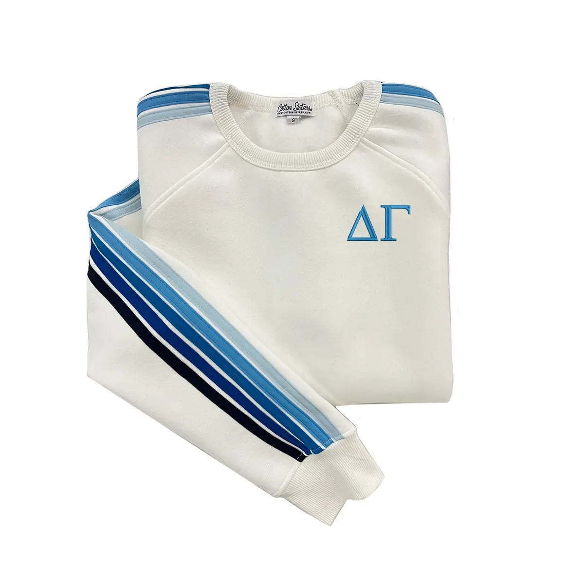 Delta Gamma 5 Stripe Crewneck Sweatshirt 1