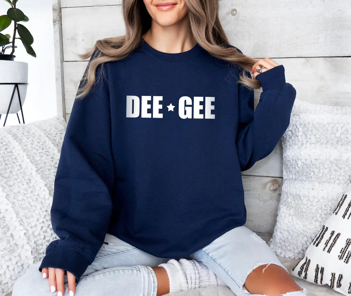 Delta Gamma Sorority Crewneck Sweatshirt - Dee Gee Stars 1