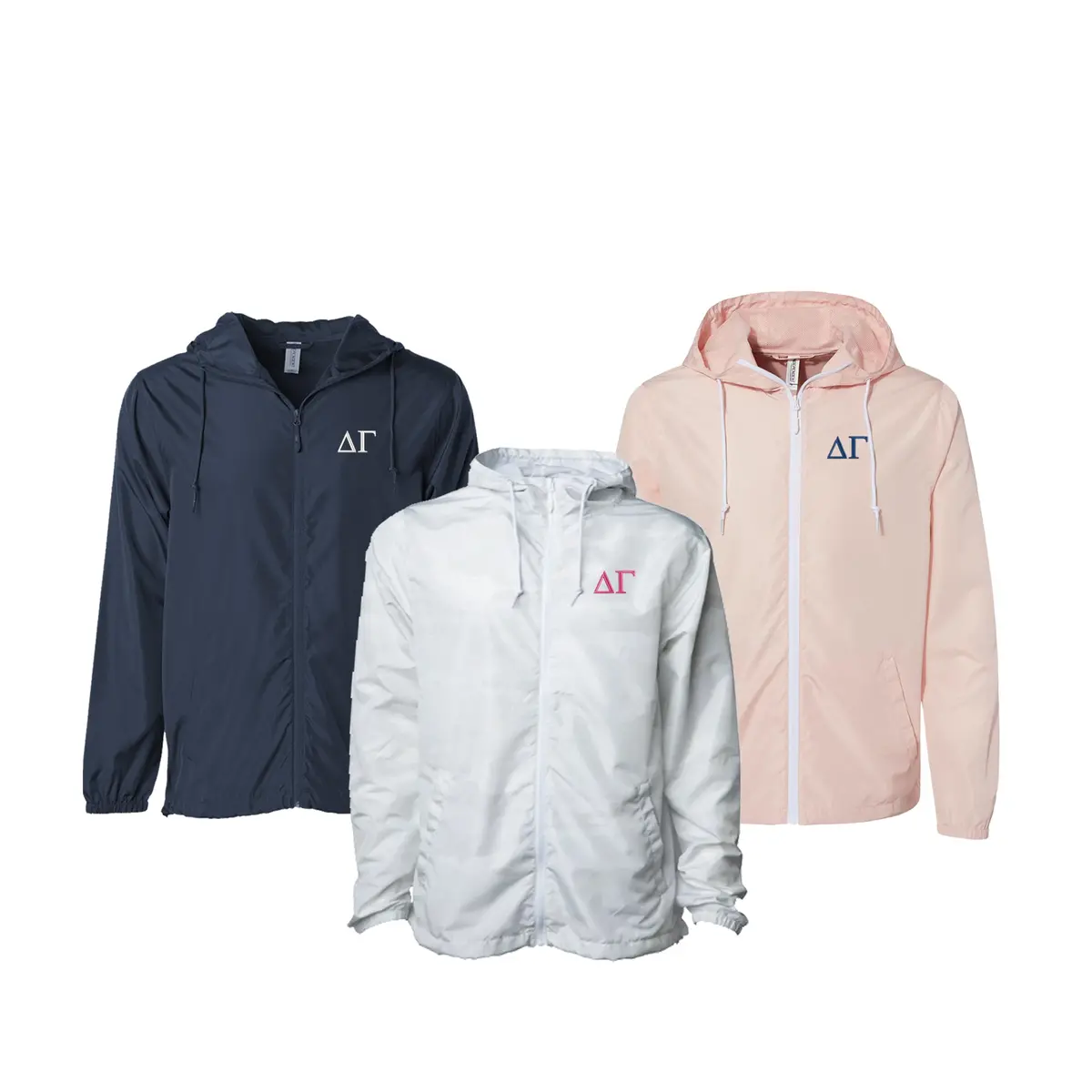 Delta Gamma Windbreaker Jacket - Letters 1