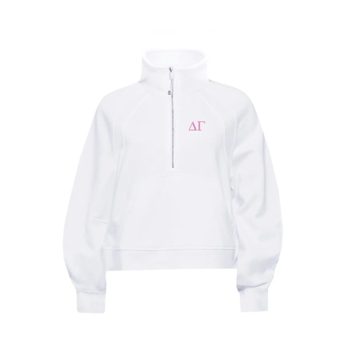 Delta Gamma Lululemon Scuba Oversized Funnel-Neck Half Zip - White 1