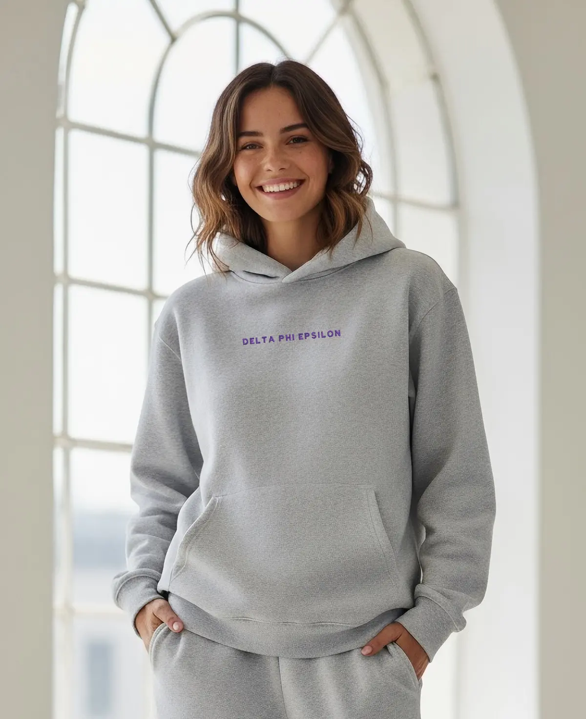 Delta Phi Epsilon Fave Fit Hoodie - Wordmark 1