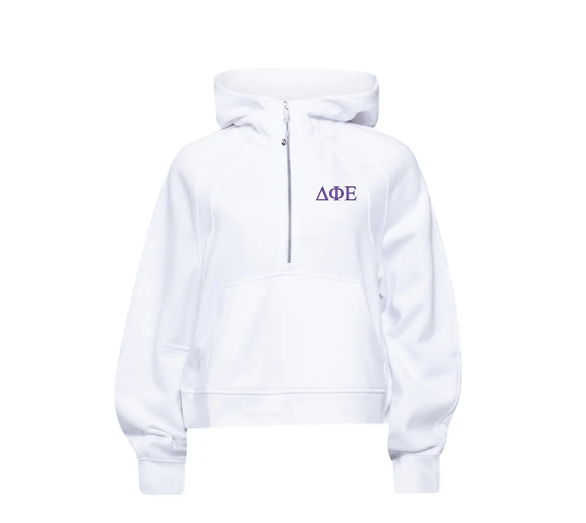 Delta Phi Epsilon Lululemon Scuba Oversized Half-Zip Hoodie - White 1