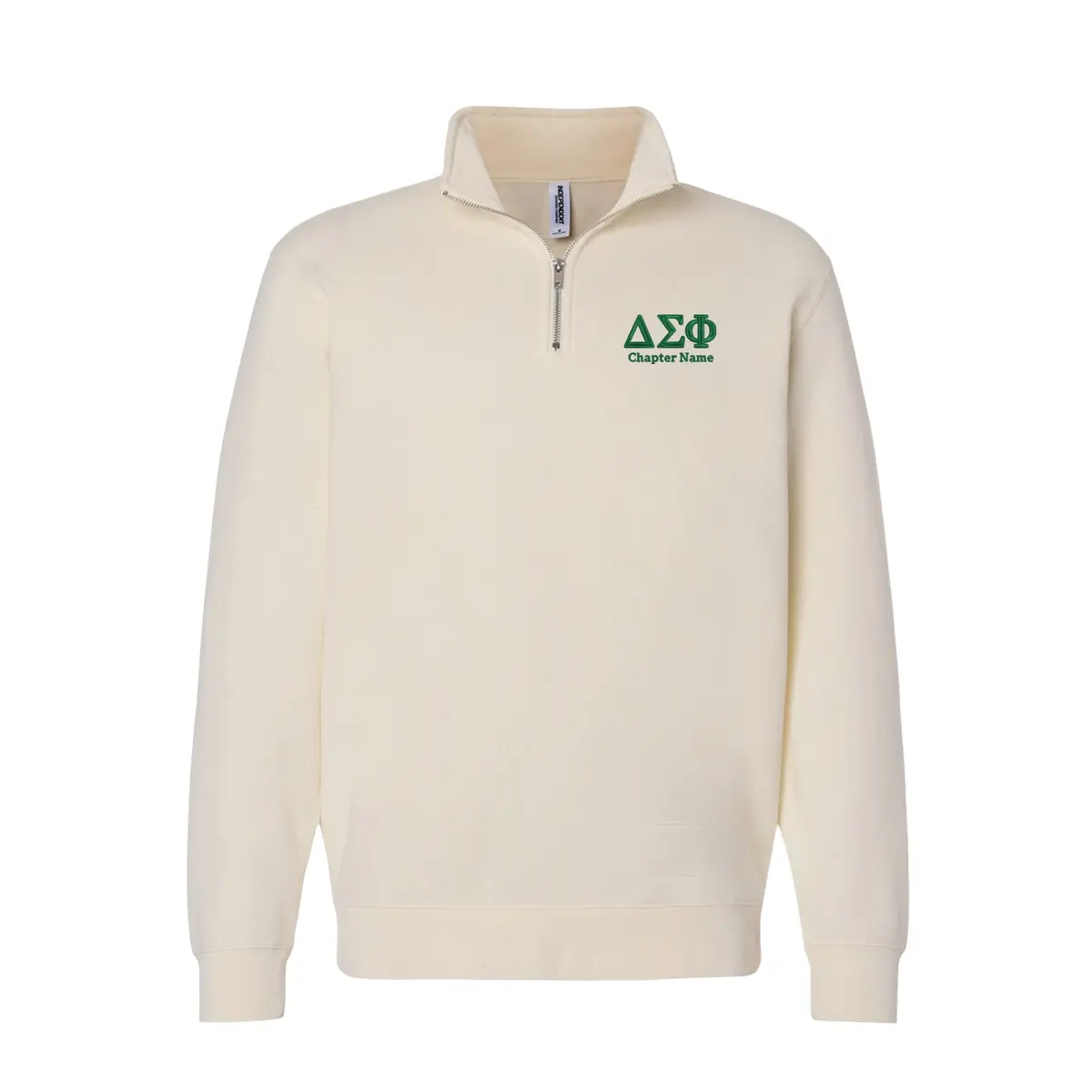 Delta Sigma Phi Quarter Zip Sweatshirt - Chapter Name 1