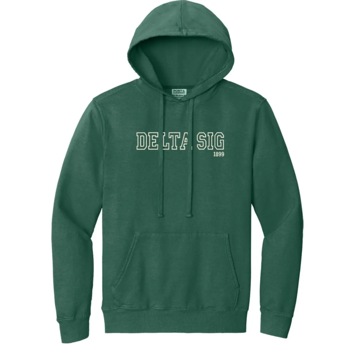 Delta Sigma Phi Hooded Pullover Vintage Sweatshirt 1