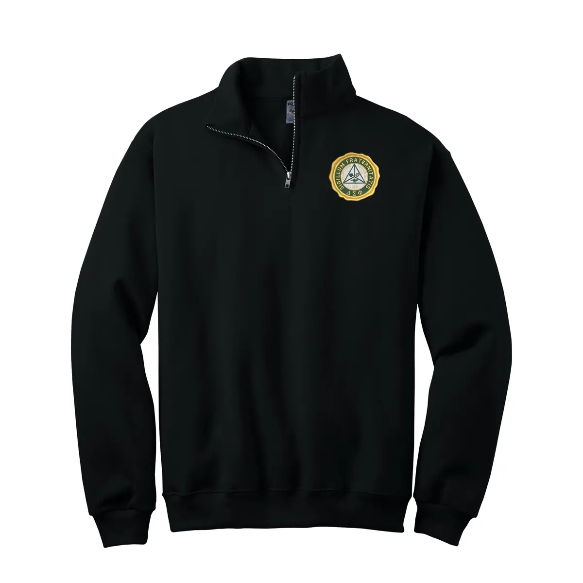 Delta Sigma Phi Quarter Zip Pullover Sweatshirt - Seal 1