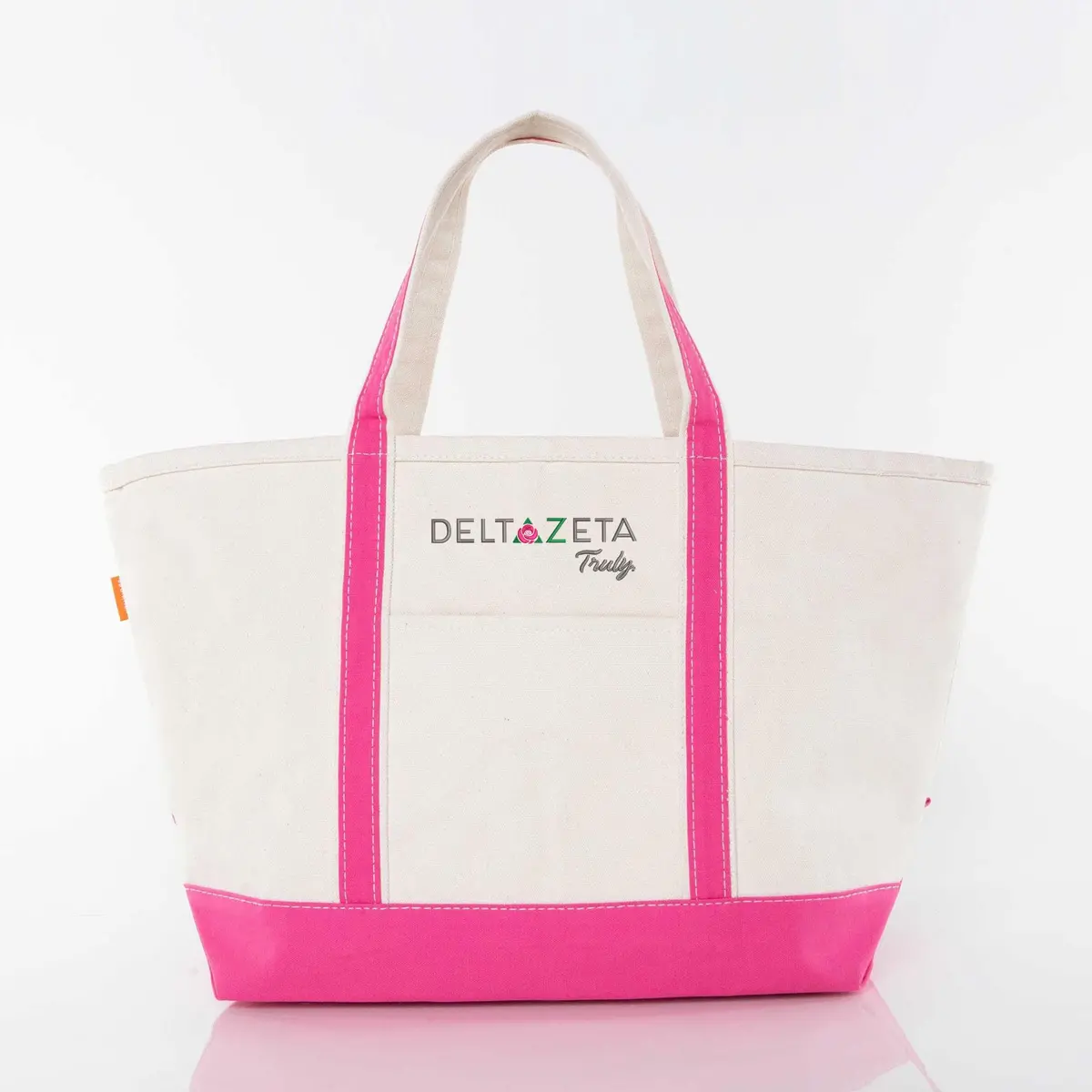 Delta Zeta Large Canvas Tote Bag - Logo 1
