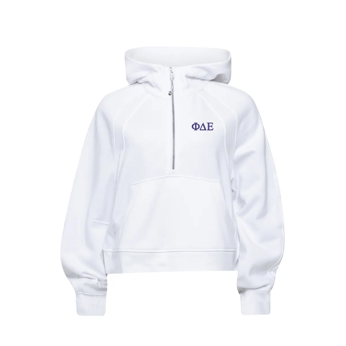 Phi Delta Epsilon Lululemon Scuba Oversized Half-Zip Hoodie - White 1