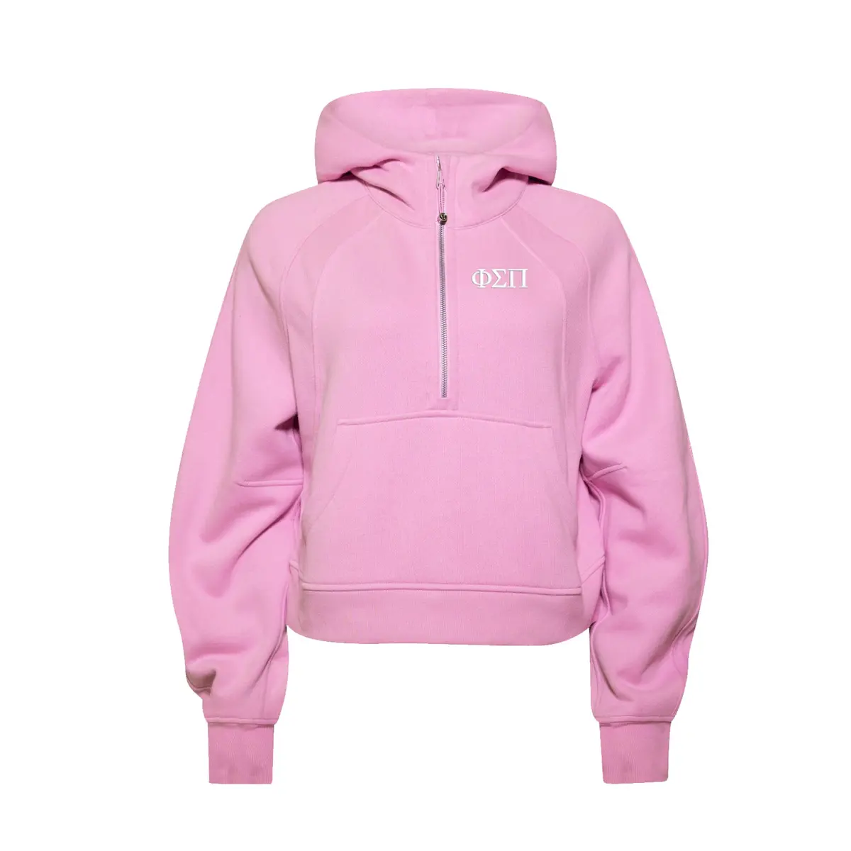 Phi Sigma Pi Lululemon Scuba Oversized Half-Zip Hoodie - Pink Frosting 1