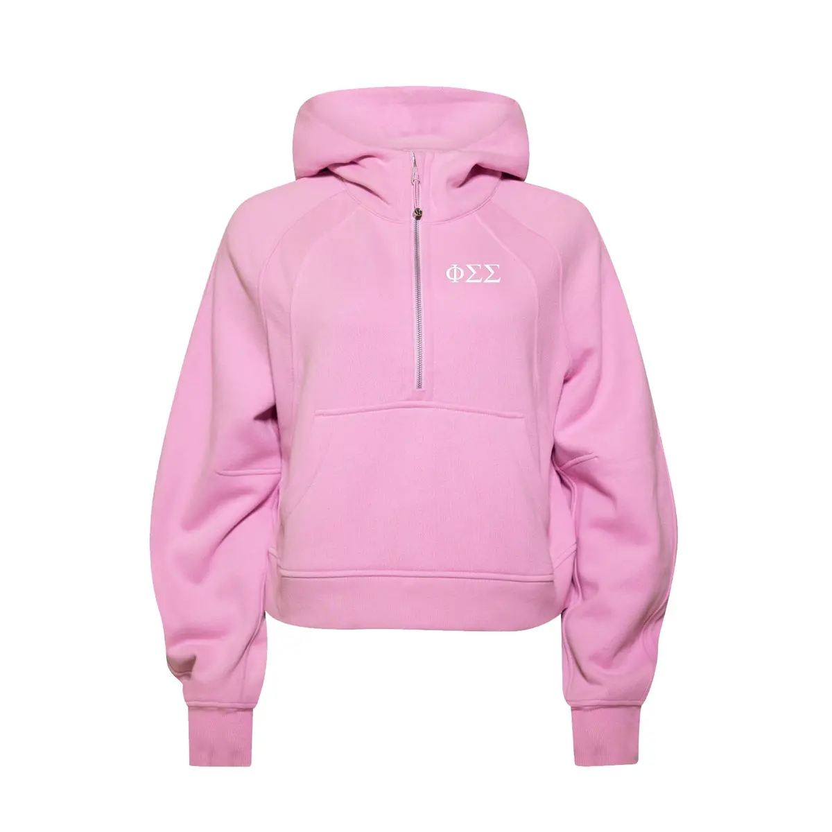 Phi Sigma Sigma Lululemon Scuba Oversized Half-Zip Hoodie - Pink Frosting 1