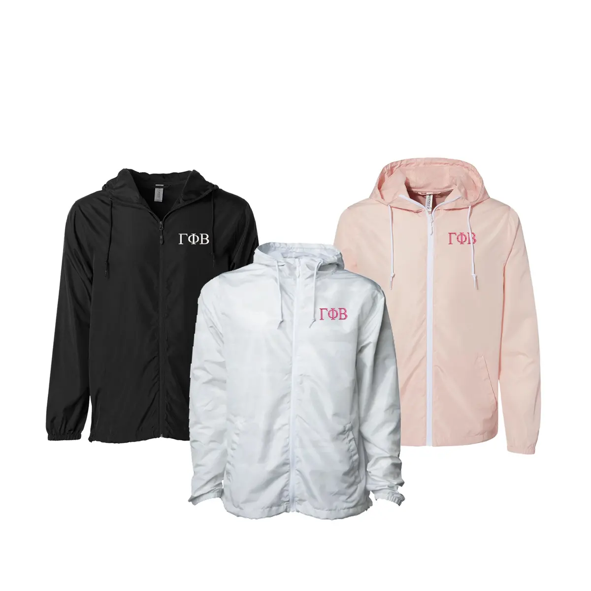 Gamma Phi Beta Windbreaker Jacket - Letters 1