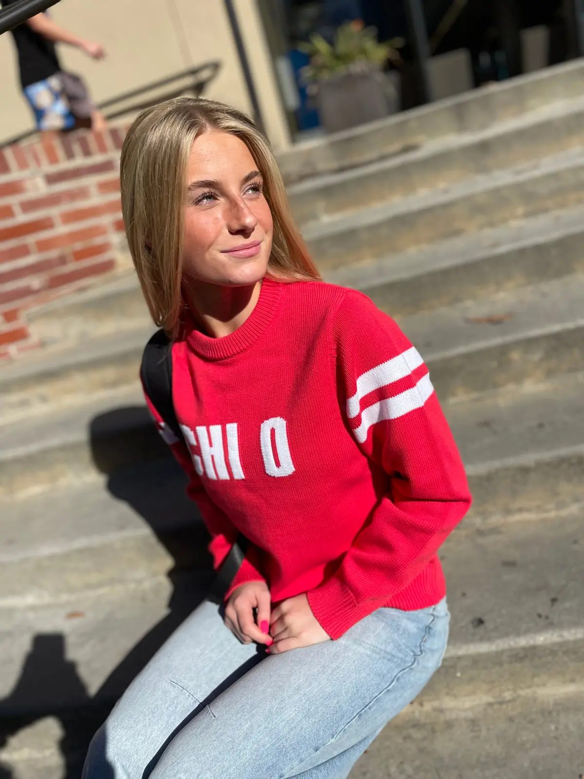 Chi Omega Woven Sweater 1