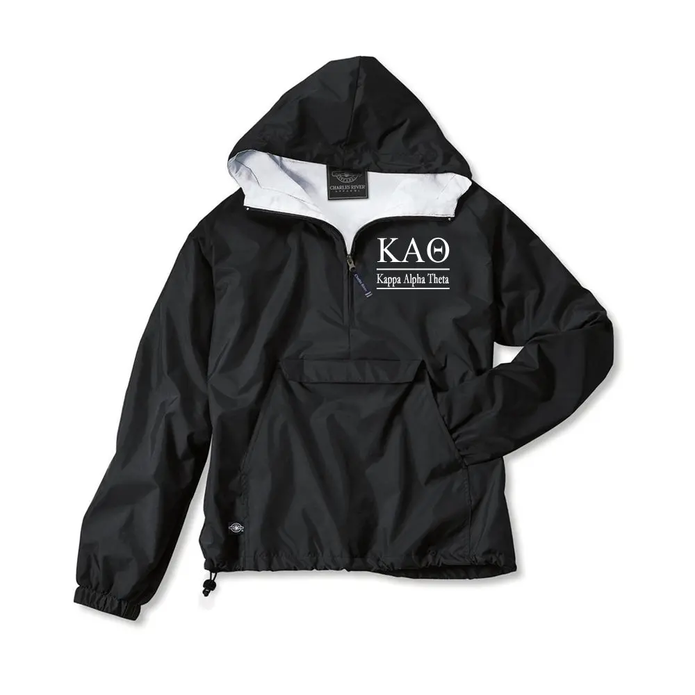 Kappa Alpha Theta Classic Solid Pullover Windbreaker - Lined 1