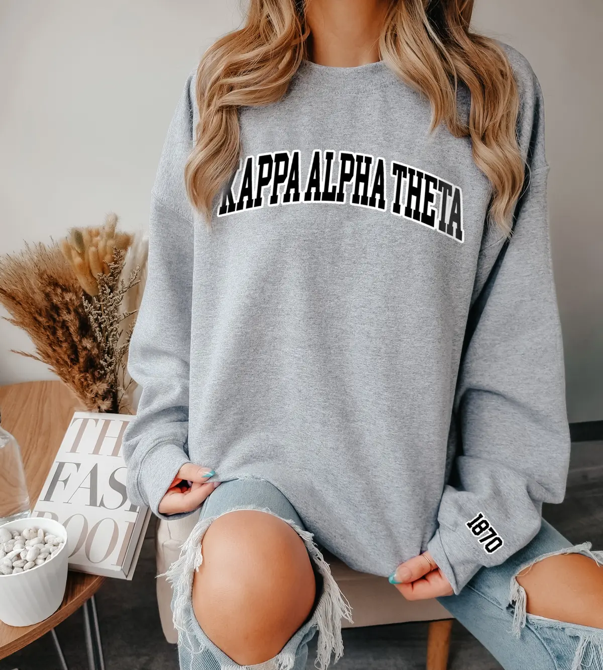 Kappa Alpha Theta Varsity Crewneck 1
