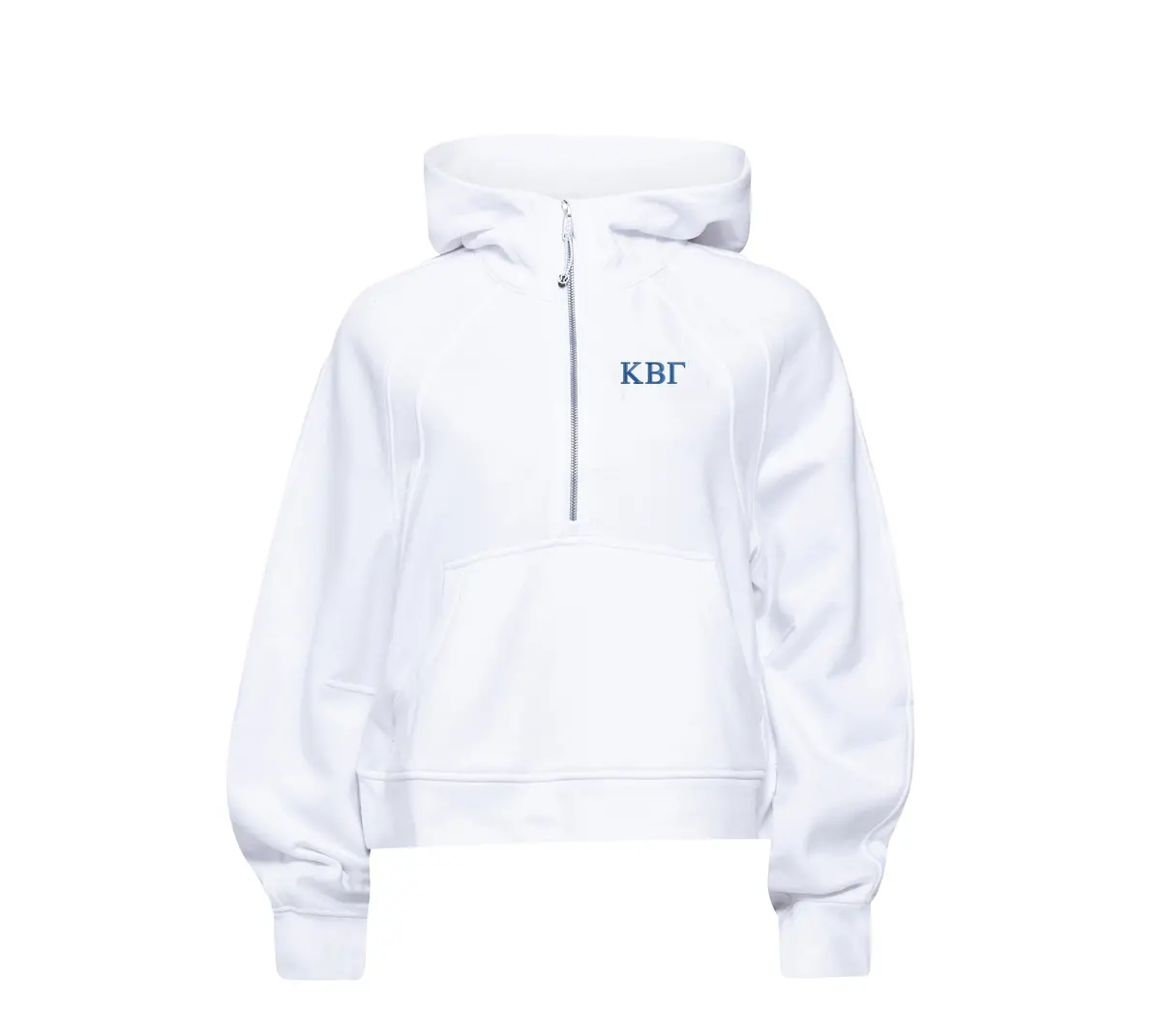 Kappa Beta Gamma Lululemon Scuba Oversized Half-Zip Hoodie - White 1