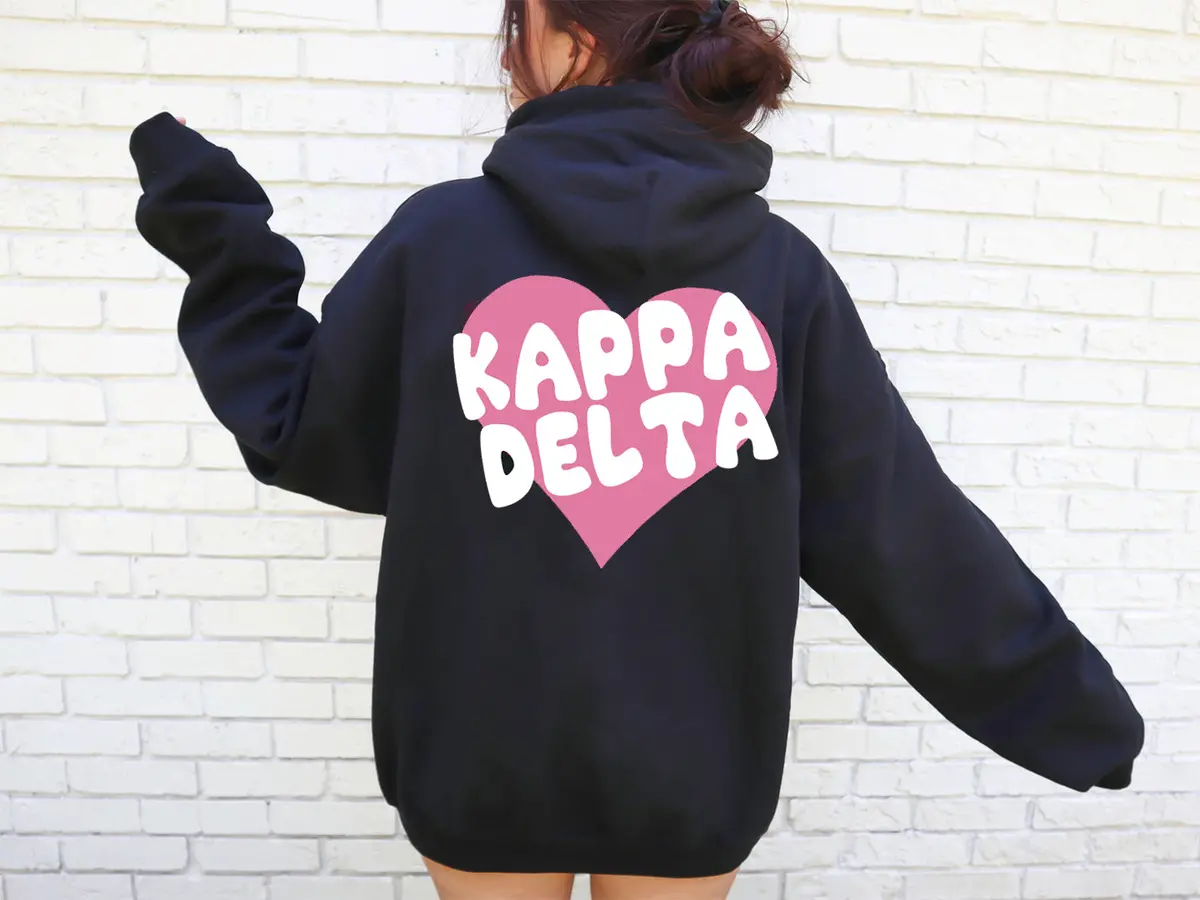 Kappa Delta Boxy Heart Pullover Hoodie 1
