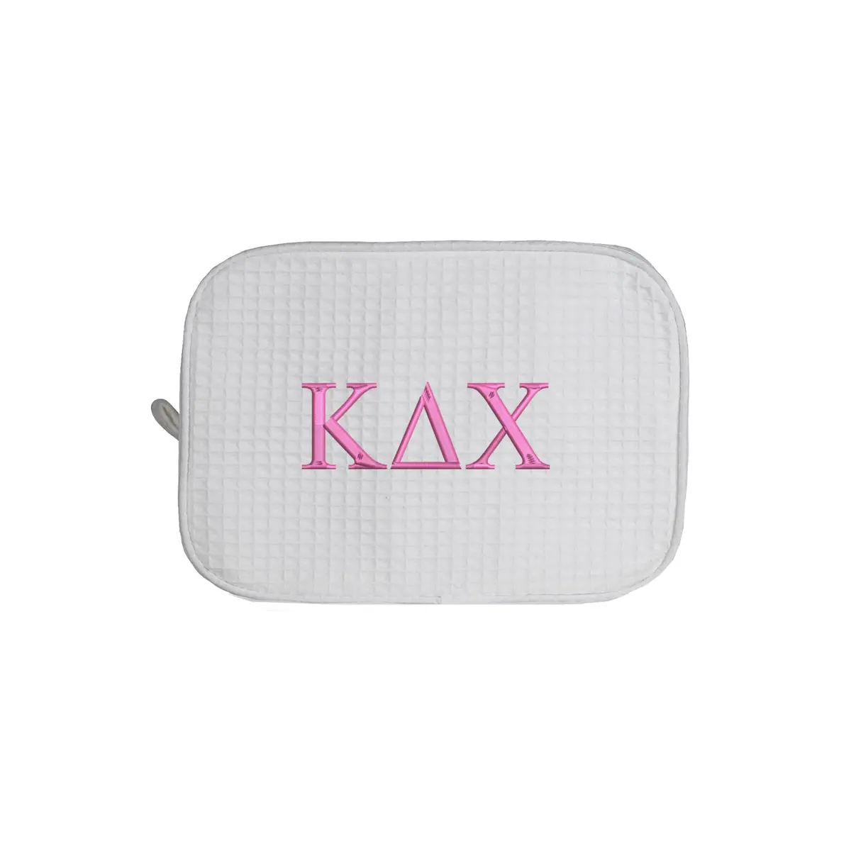 Kappa Delta Chi Waffle Weave Cosmetic Bag 1