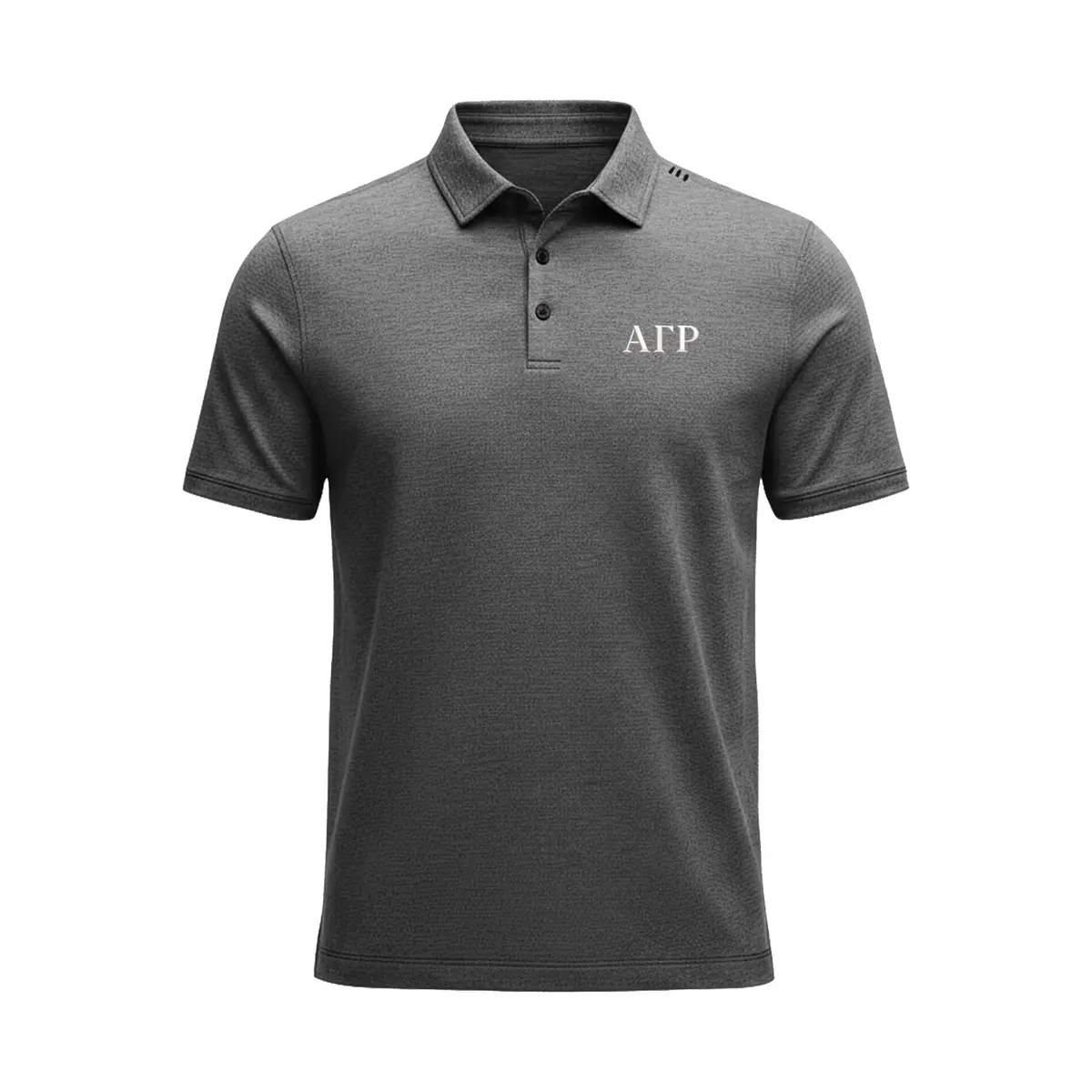 Alpha Gamma Rho Lululemon Evolution Short-Sleeve Polo - Heathered Black 1