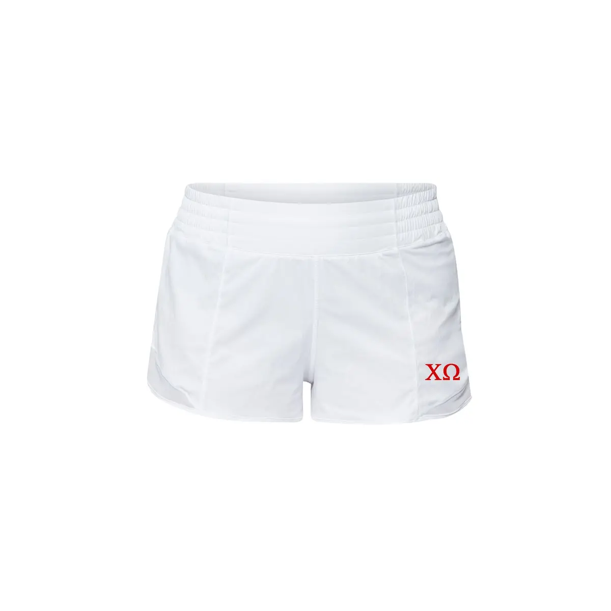 Chi Omega Lululemon Hotty Hot High-Rise Lined Short 2.5" - White 1