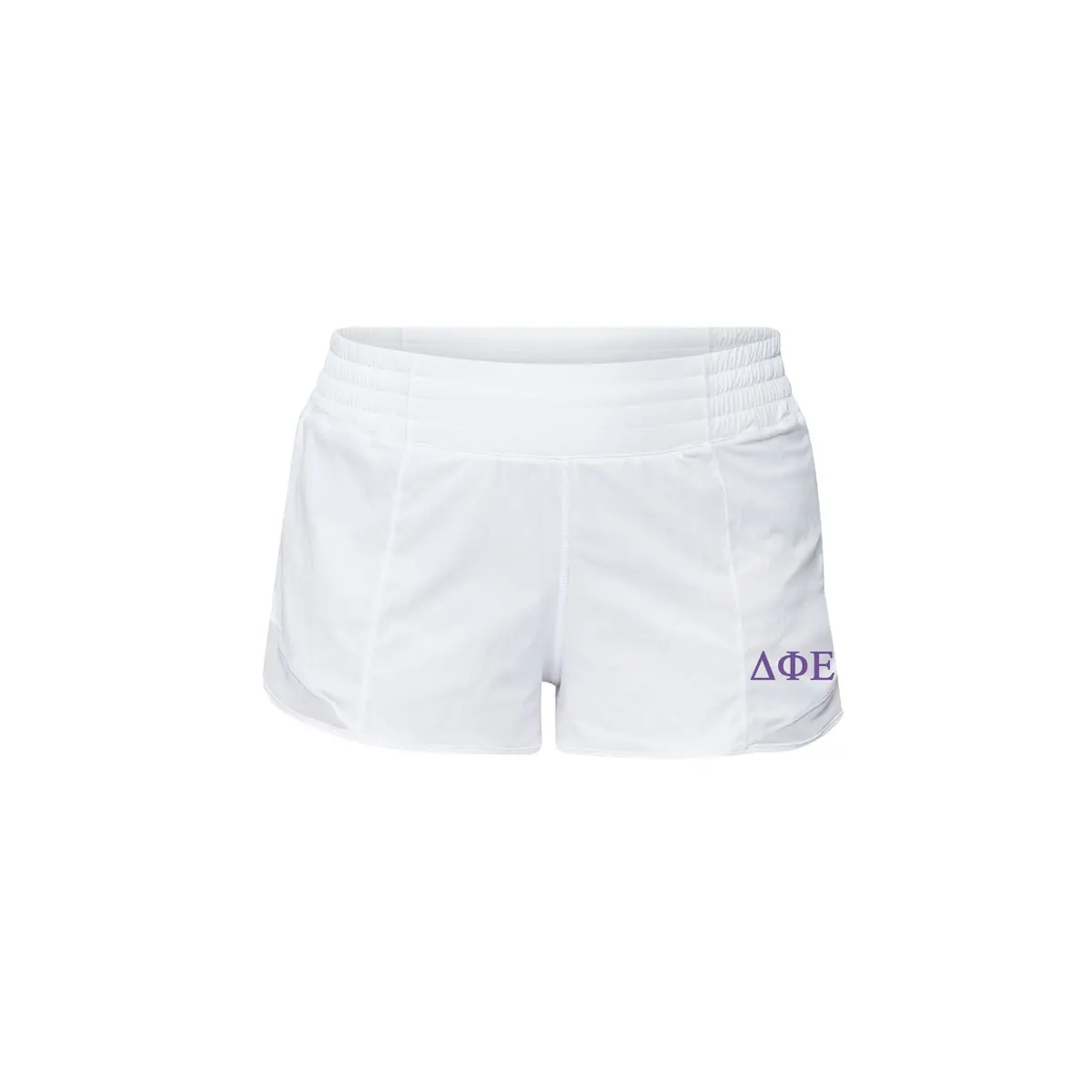 Delta Phi Epsilon Lululemon Hotty Hot High-Rise Lined Short 2.5" - White 1