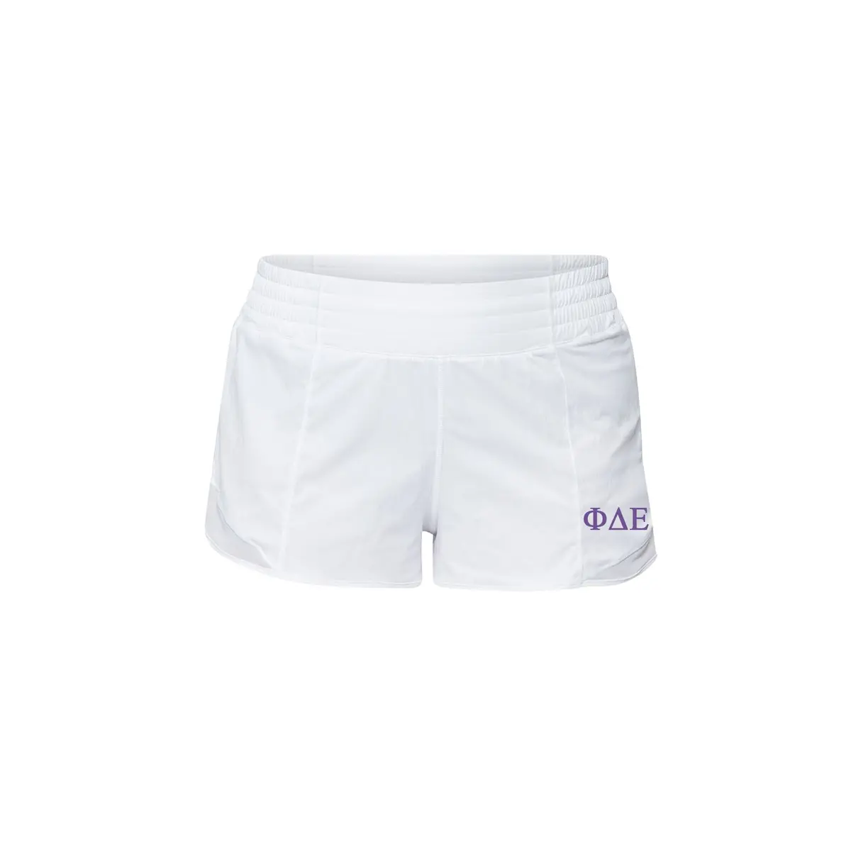 Phi Delta Epsilon Lululemon Hotty Hot High-Rise Lined Short 2.5" - White 1