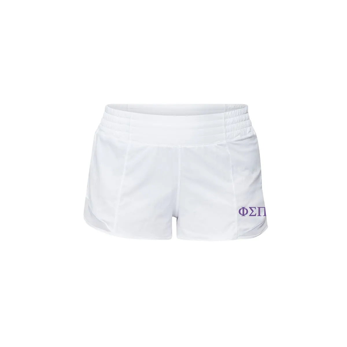 Phi Sigma Pi Lululemon Hotty Hot High-Rise Lined Short 2.5" - White 1