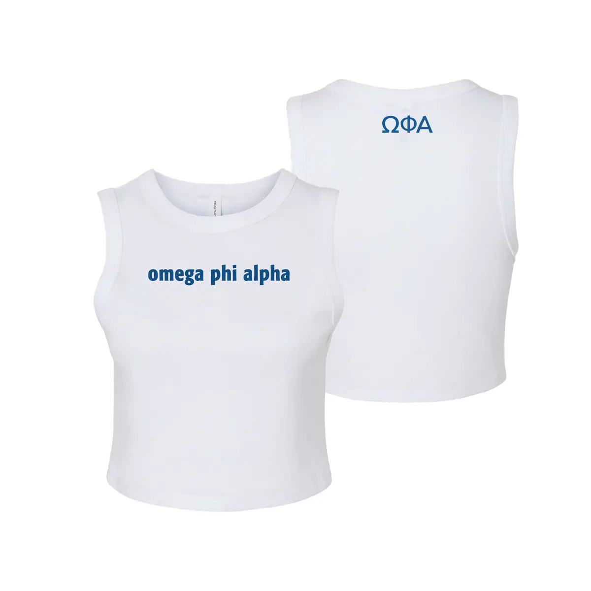 Omega Phi Alpha Crop Tank Top 1