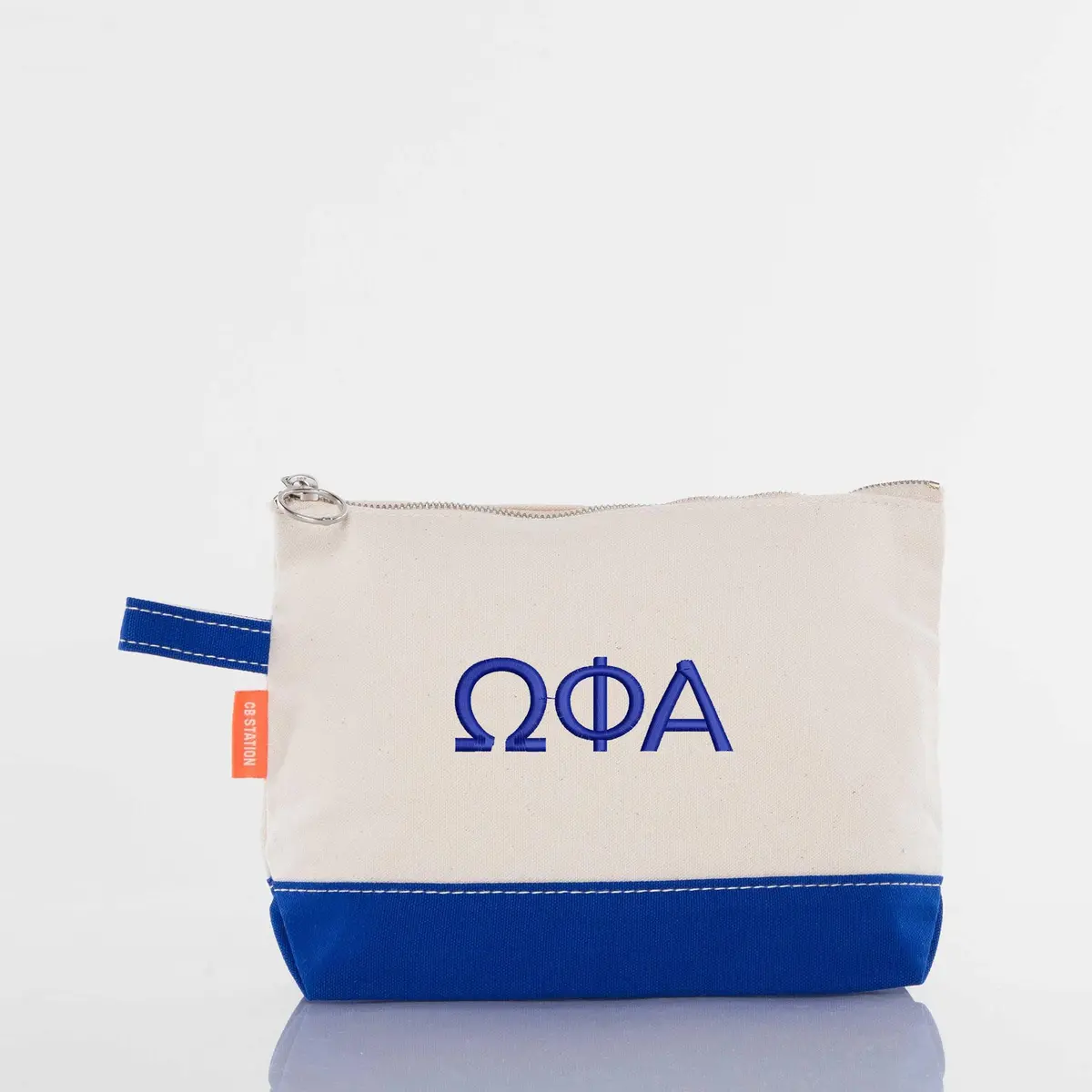 Omega Phi Alpha Canvas Cosmetic Bag 1